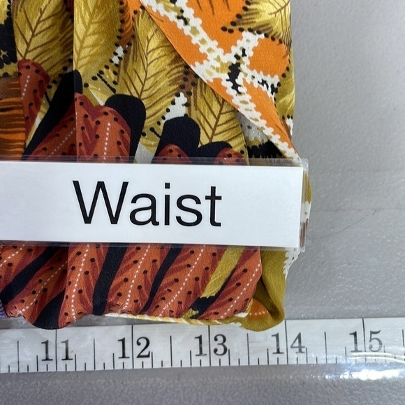 Anthropologie Edme Esyllte Dress Sleeveless Silk Orange Teal Floral Size 6 - Picture 15 of 16